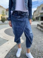 Átkötős farmer nadrág