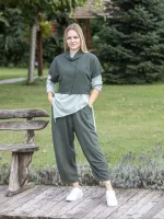 Kámzsás nyakú rövid felső