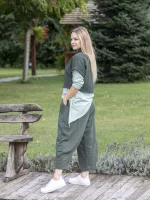Kámzsás nyakú rövid felső