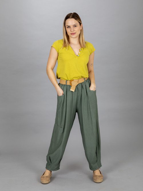 Zsebes bő szárú nadrág