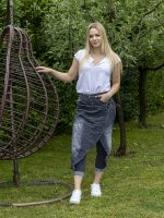 Átkötős farmer nadrág