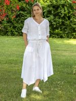 Asszimetrikus vászon szoknya