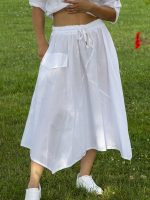 Asszimetrikus vászon szoknya
