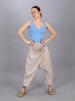 Átlapolt mélyülepes len nadrág