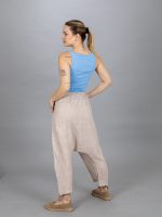 Átlapolt mélyülepes len nadrág