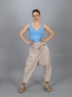 Átlapolt mélyülepes len nadrág