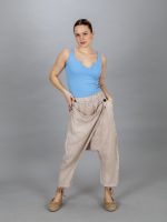 Átlapolt mélyülepes len nadrág