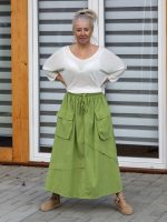 Zsebes vászon szoknya