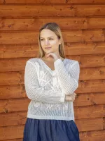 Virágmintás felső