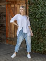 Elől varrott A vonalú felső