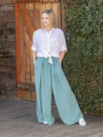 Bő szárú vászon nadrág