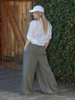 Bő szárú vászon nadrág