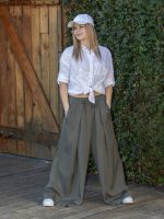 Bő szárú vászon nadrág