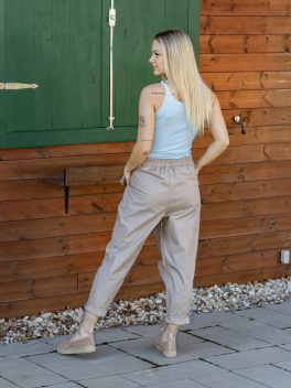 Átlapolt vékony masnis nadrág