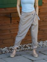 Átlapolt vékony masnis nadrág