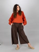 Átkötős bő szárú vászon nadrág