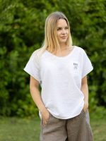 Pamut hátú len póló