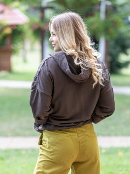 Steppelt csuklyás kiskabát