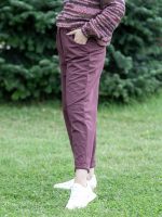 Elől varrott pamut nadrág