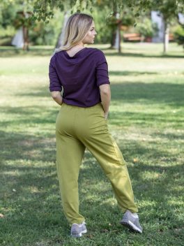 Elől varrott pamut nadrág