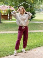 Lefelé szűkülő pamut nadrág