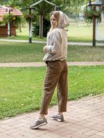 Lefelé szűkülő pamut nadrág