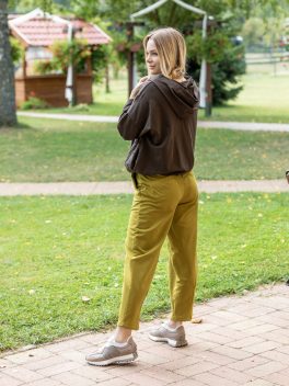 Lefelé szűkülő pamut nadrág