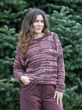 Csíkos buklé pulcsi