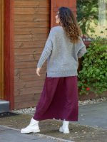 Bordázott kötött pulóver