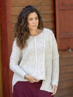 Bordázott kötött pulóver