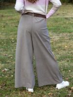 Bársony hatású öves nadrág