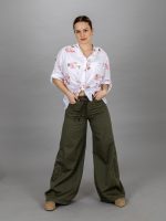 Rózsa mintás pamut vászon ing