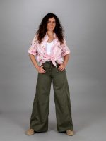 Rózsa mintás pamut vászon ing