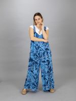 Virág mintás len overál