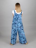 Virág mintás len overál