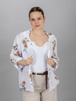 Virág mintás len ing