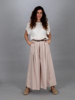 Öves bő szárú nadrág