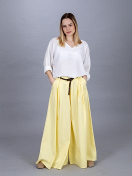 Öves bő szárú nadrág