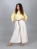 Öves bő szárú nadrág