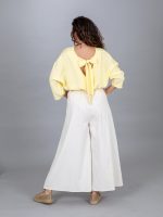 Öves bő szárú nadrág