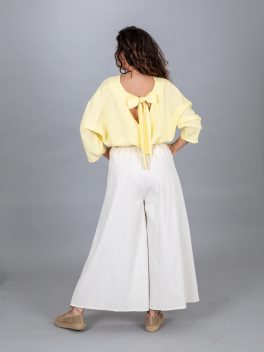 Öves bő szárú nadrág