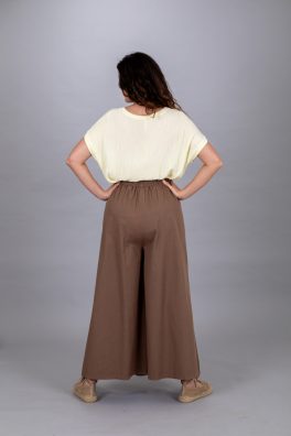 Öves bő szárú nadrág