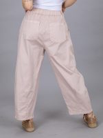 Varrással díszített lefelé szűkülő vászon nadrág