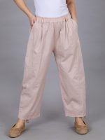 Varrással díszített lefelé szűkülő vászon nadrág