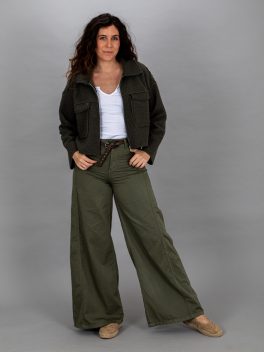 Bő szárú vászon nadrág