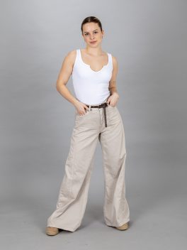 Bő szárú vászon nadrág