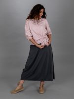 Hímzett ujjú pamut felső