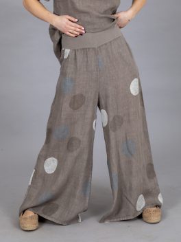 Pöttyös len nadrág