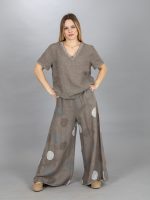 Pöttyös len nadrág