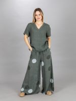 Pöttyös len nadrág